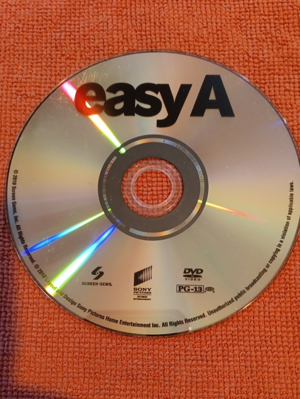3/$6 Easy A DVD *NO CASE*